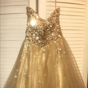Gold sparkly dress